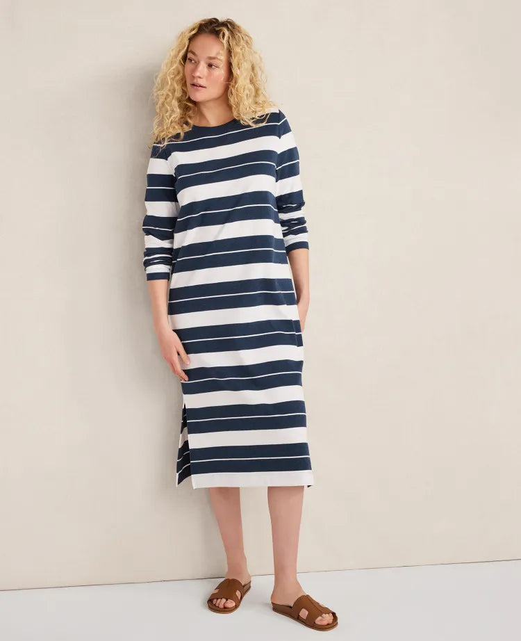 Haven Well Within Organic Cotton Interlock Stripe Midi Dress