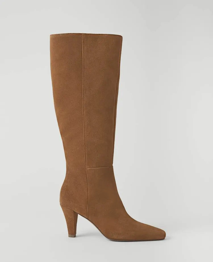 Suede Skinny Heel Tall Boot