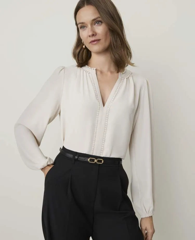 Bobble Trim Blouse