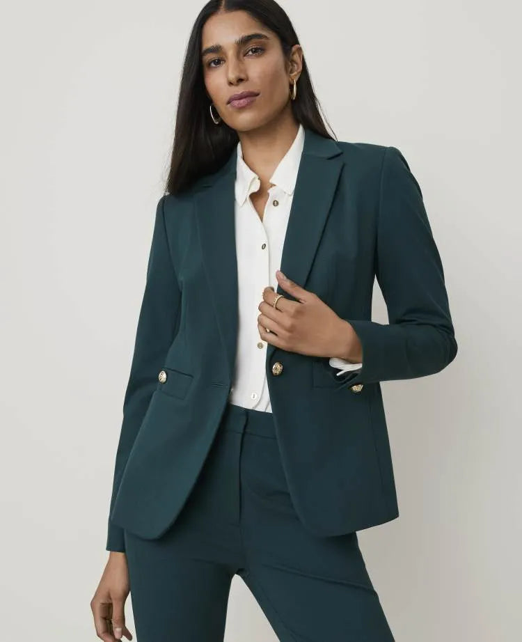 The Single Button Blazer in Ponte