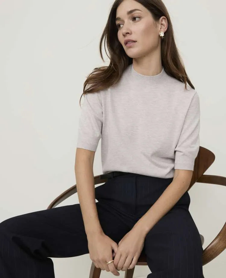 Mock Neck Modern Sweater Tee