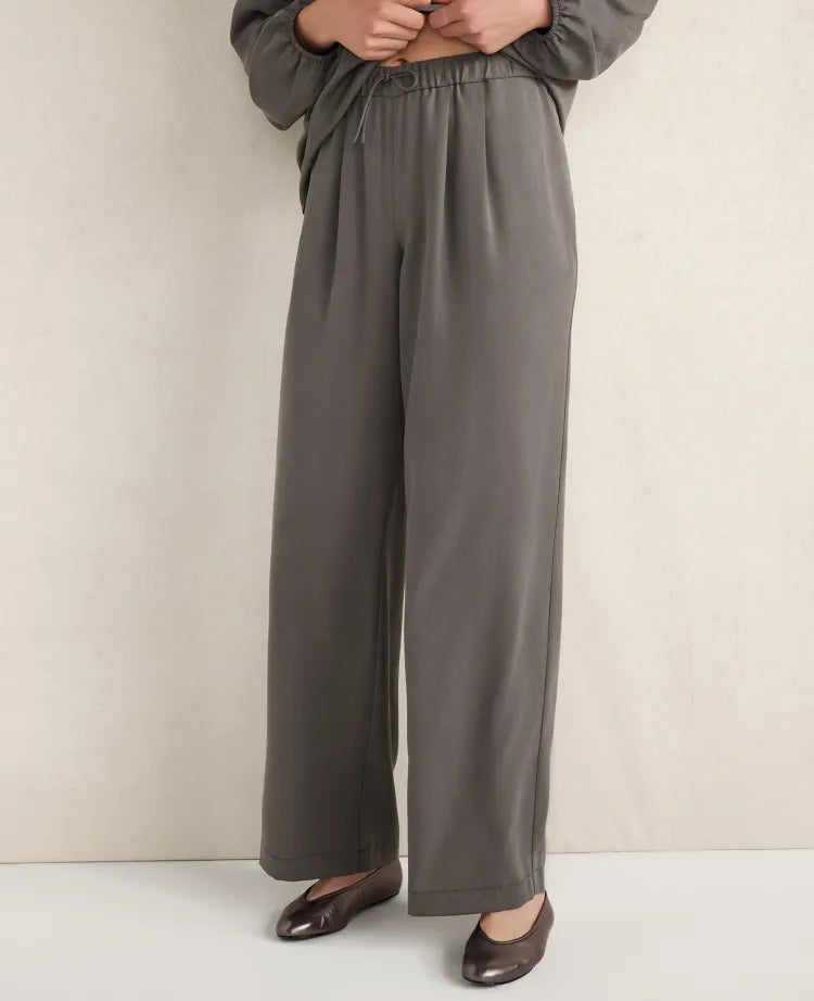 Haven Well Within Washed Pleated Straight Leg Pants