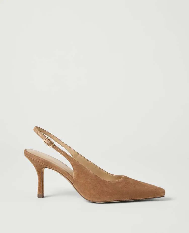Suede Slingback Pump