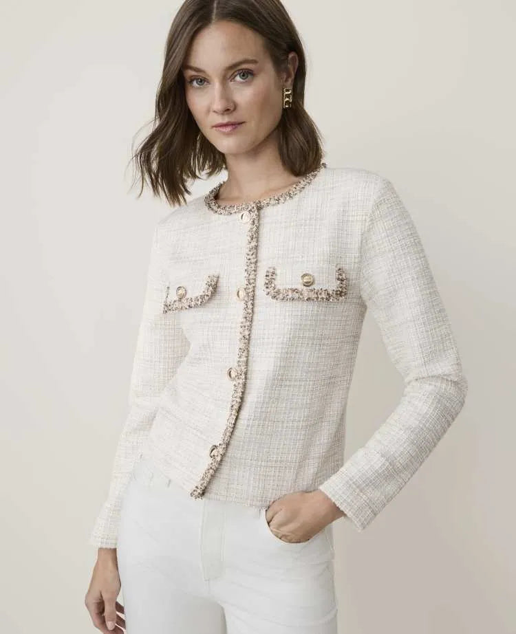 Petite Metallic Tweed Jacket