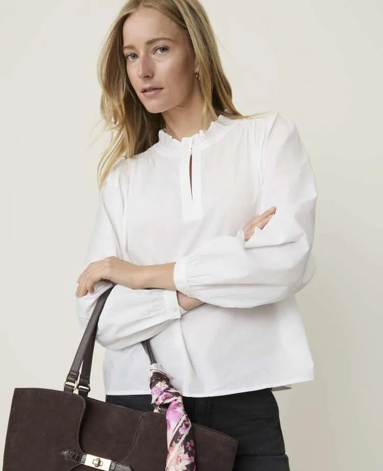 Weekend Ruffle Collar Top