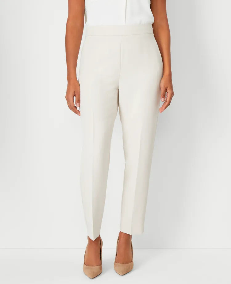 The Petite Side Zip Ankle Pant in Fluid Crepe — Curvy Fit