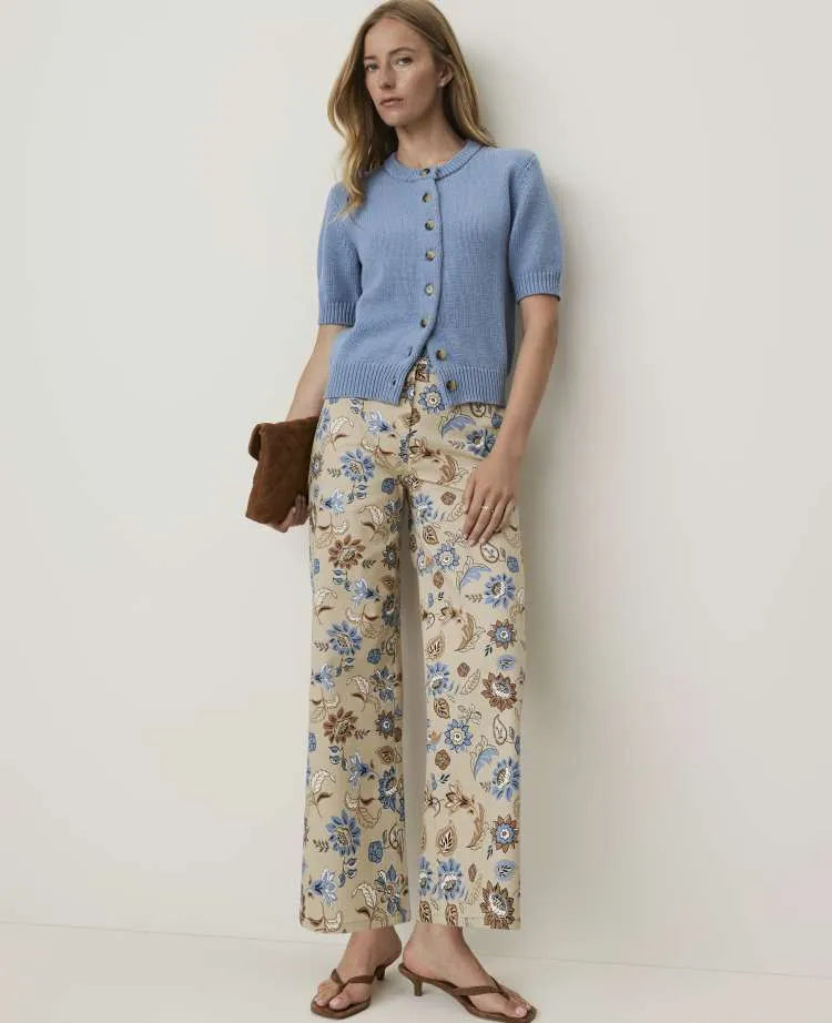 Weekend Floral Straight Ankle Pant