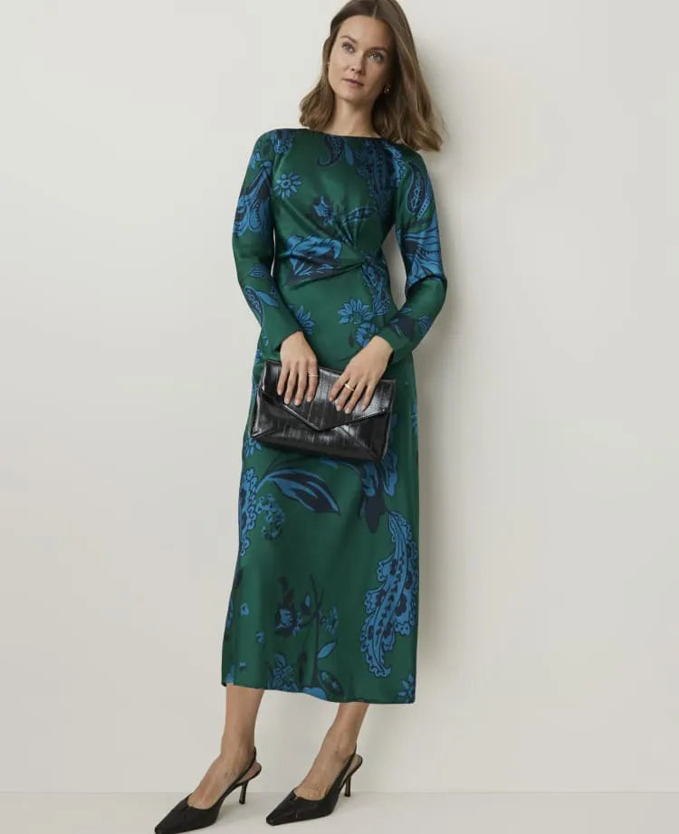 Petite Paisley Twist Sheath Dress