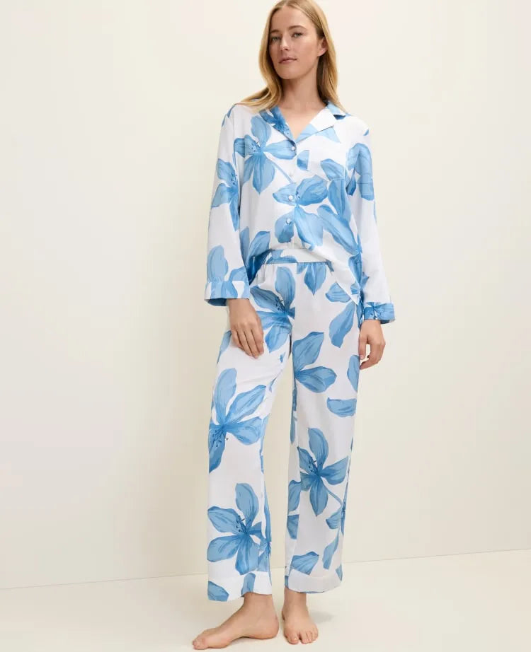 Floral Satin Pajama Set