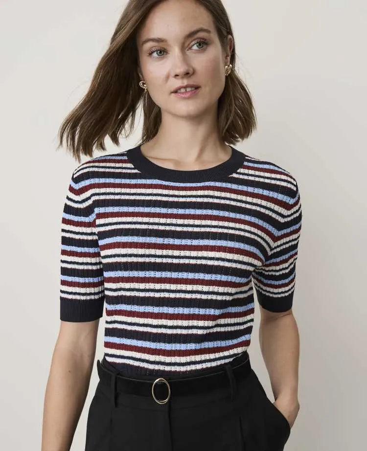 Striped Modern Sweater Tee