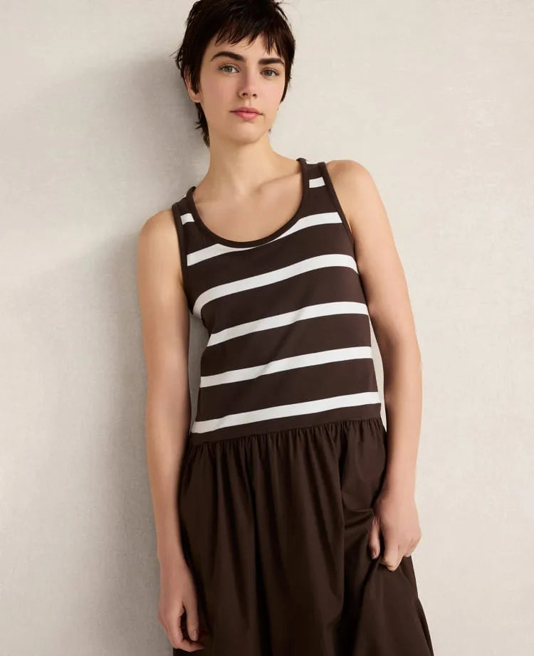Haven Well Within Organic Cotton Stripe Midi Dress