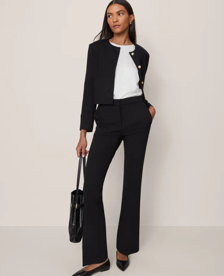 The Petite Skinny Flare Pant in Ponte