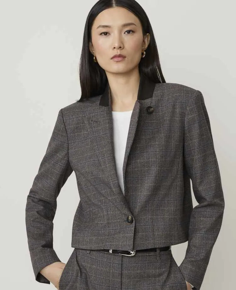 The Plaid Cropped Blazer