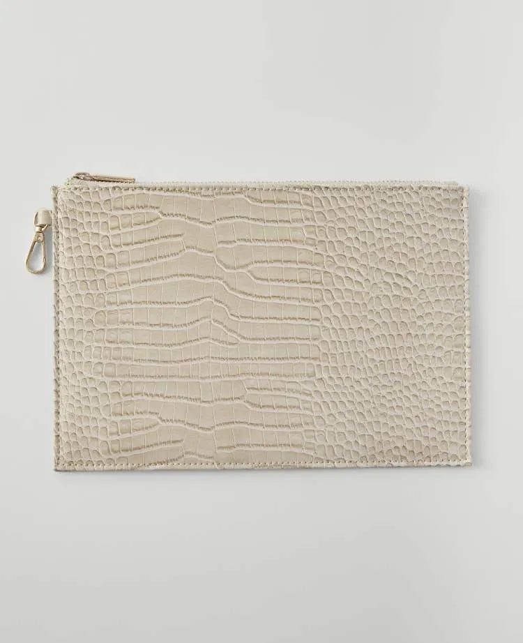 Weekend Croco Clutch