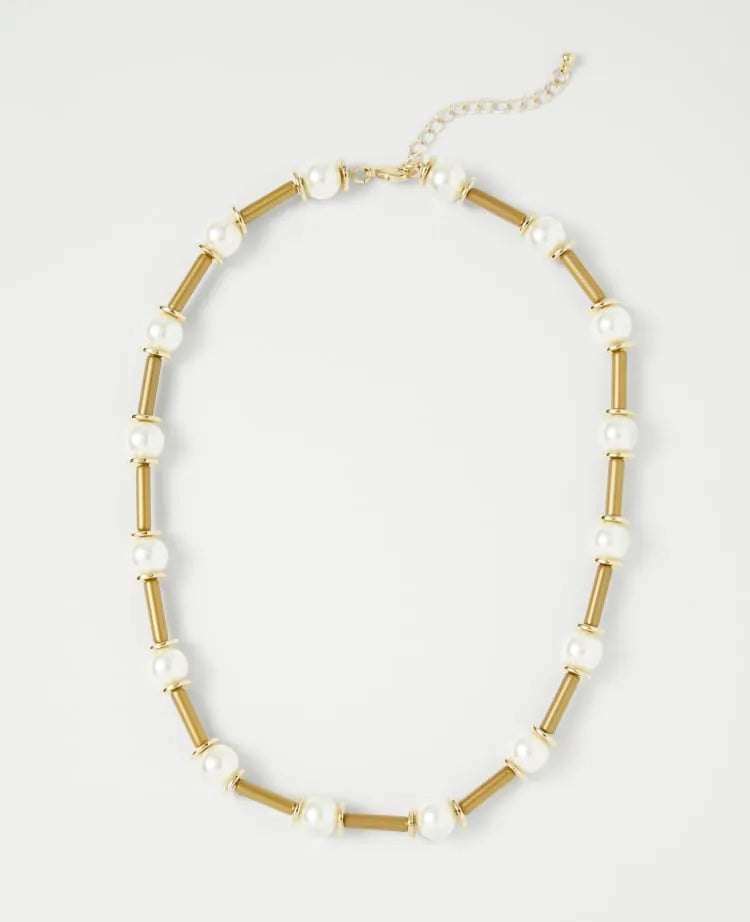 Pearl Tube Necklace