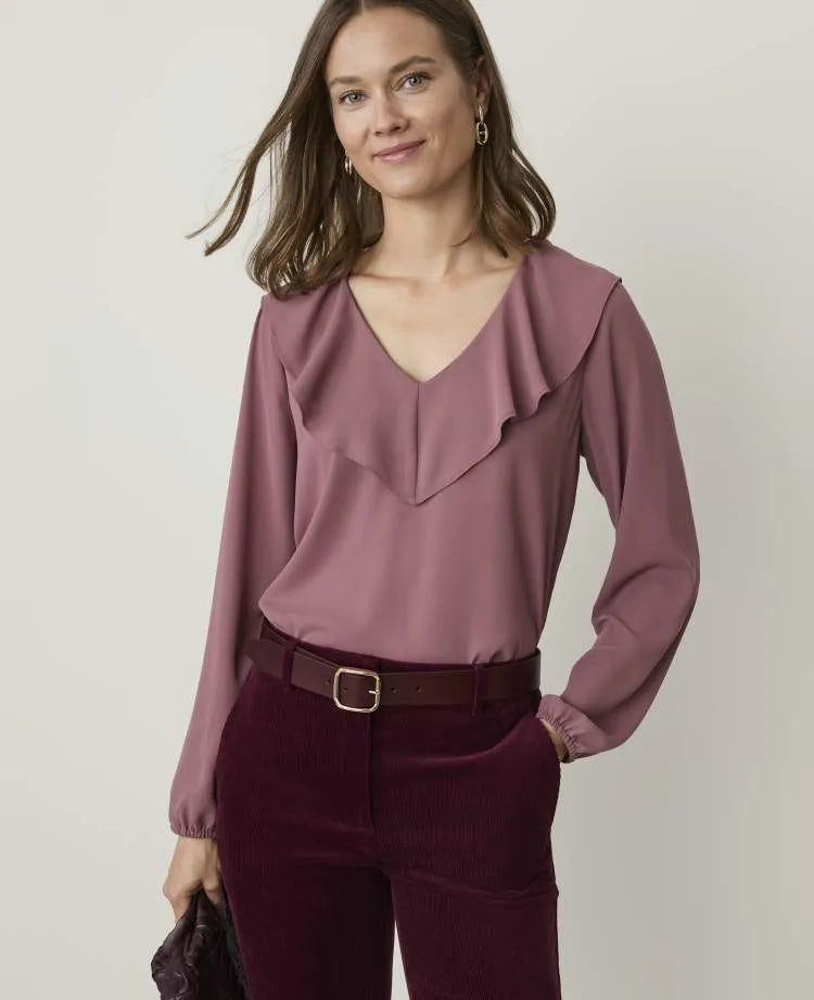 Ruffle Trim Blouse