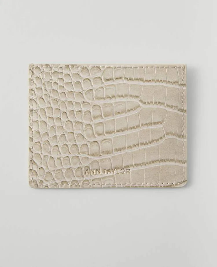 Weekend Croco Card Case