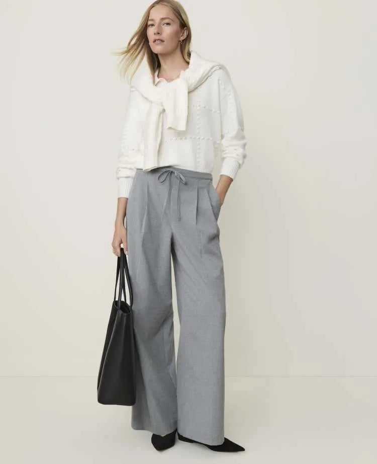 Petite Weekend Easy Fit Wide-Leg Pant