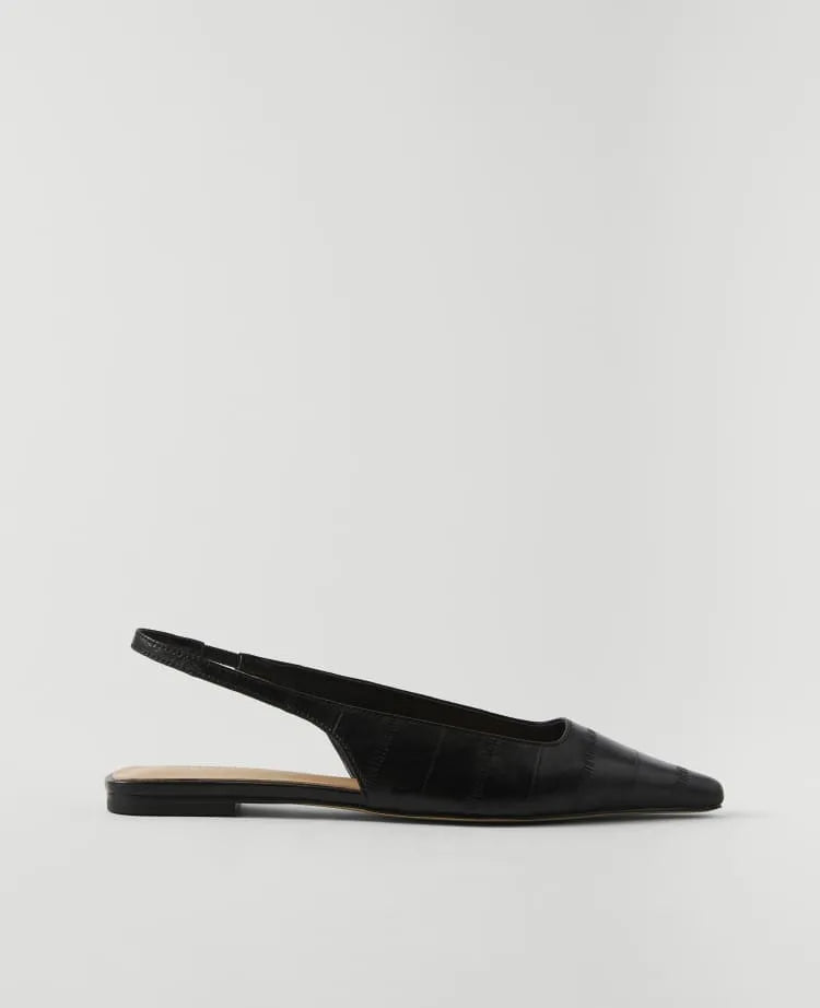 Leather Slingback Flat