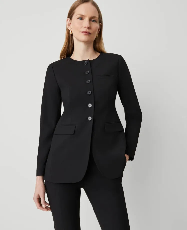 The Curved Hem Jacket in Seasonless Stretch