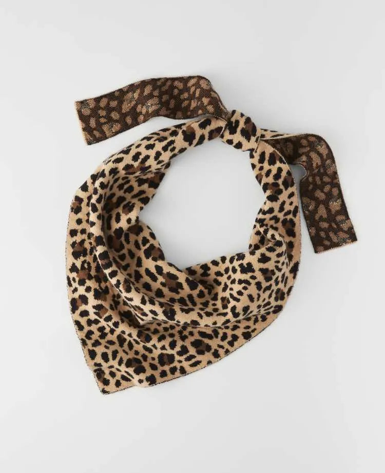 Weekend Animal Print Triangle Wrap Scarf