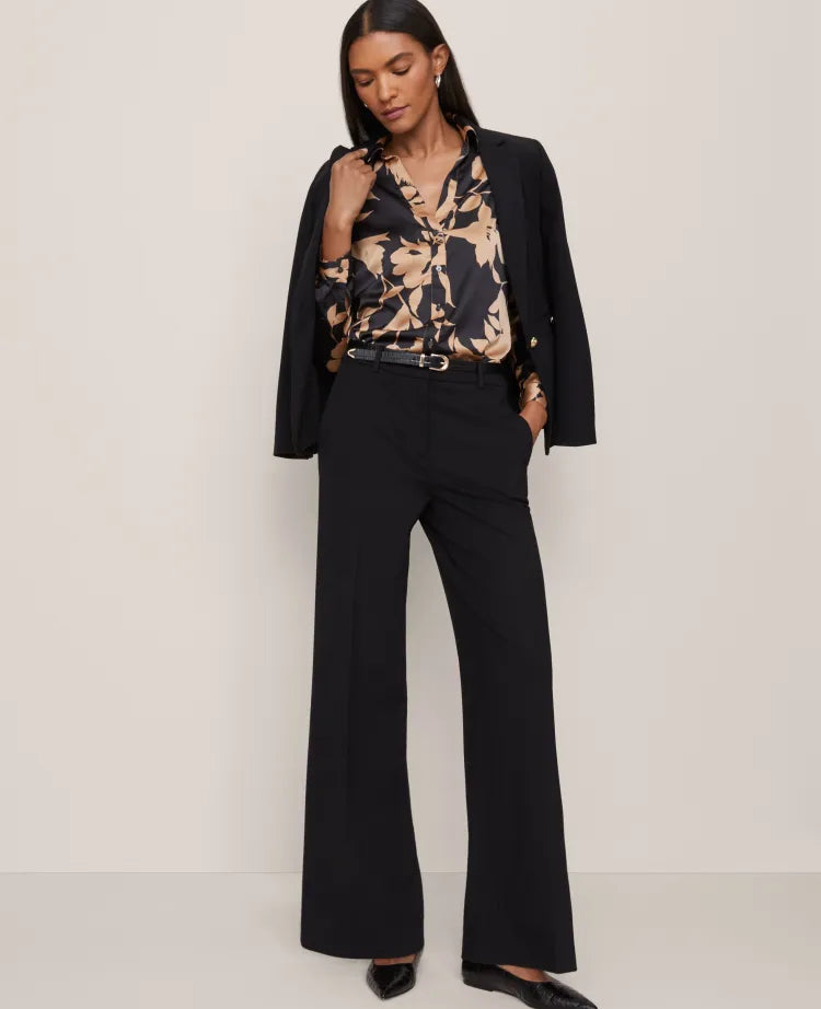 The Petite Wide-Leg Pant in Ponte