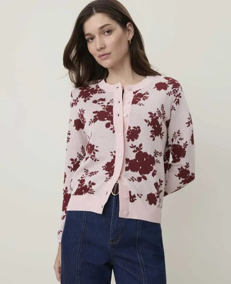 Floral Jacquard Cardigan