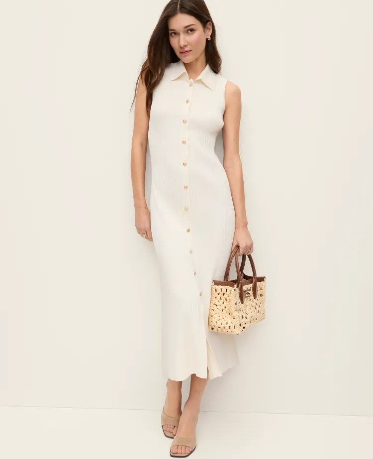 Collared Midi Sweater Dress