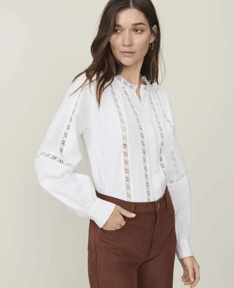 Weekend Lace Trim Blouse