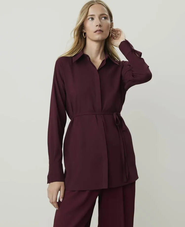 Tie Waist Tunic Shirt