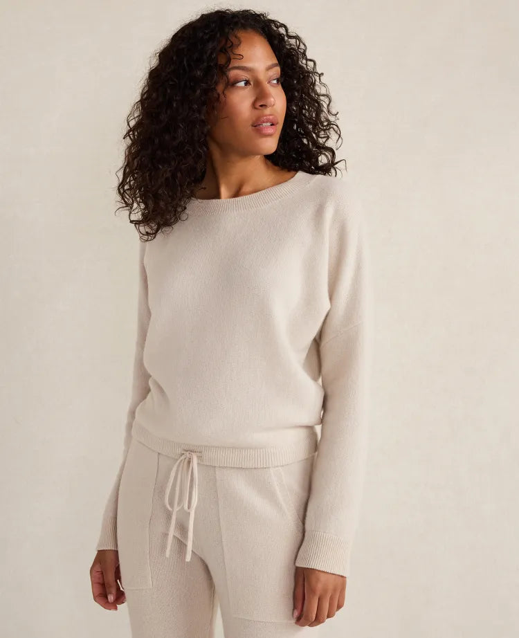 Haven Well Within Cashmere Tie-Front Crewneck Sweater