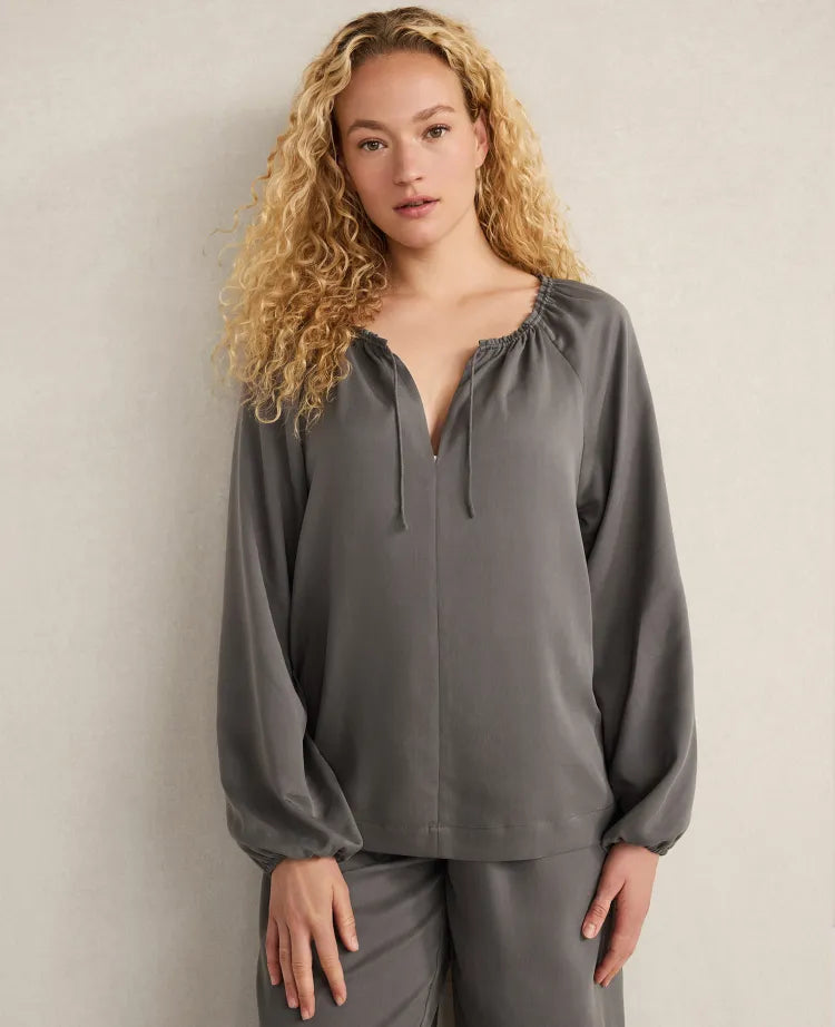 Haven Well Within Washed Split Neck Top
