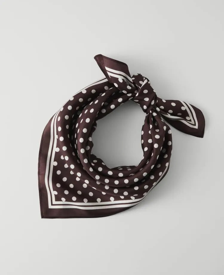 Polka Dot Silk Scarf