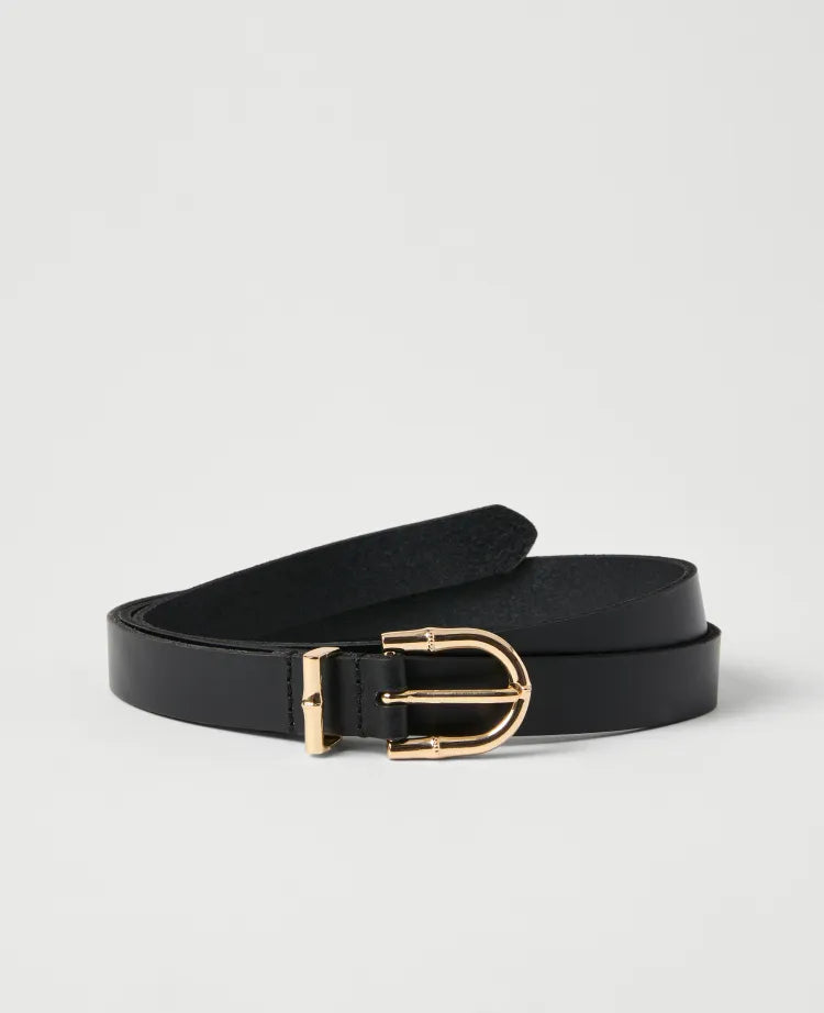 Leather Textured Square Buckle Belt