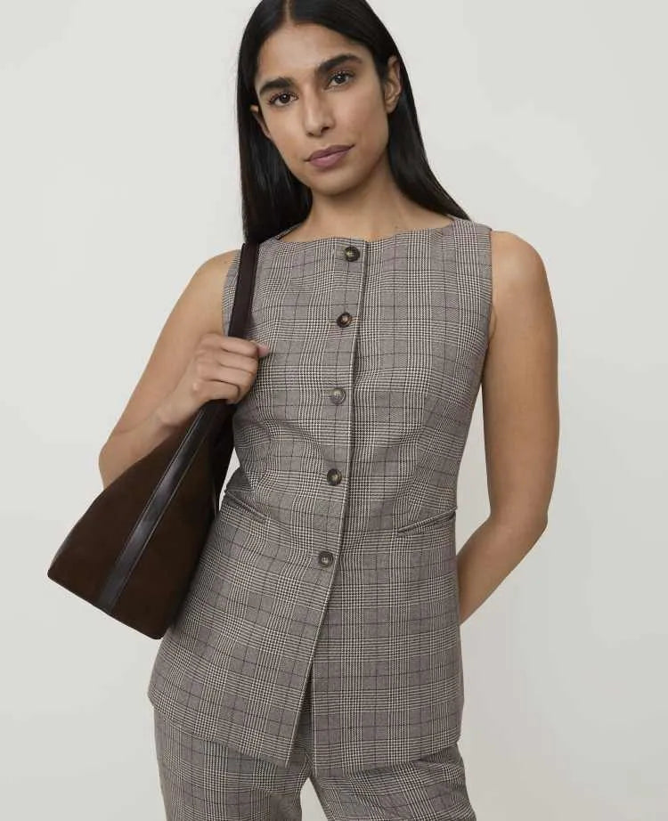The Plaid Boatneck Vest
