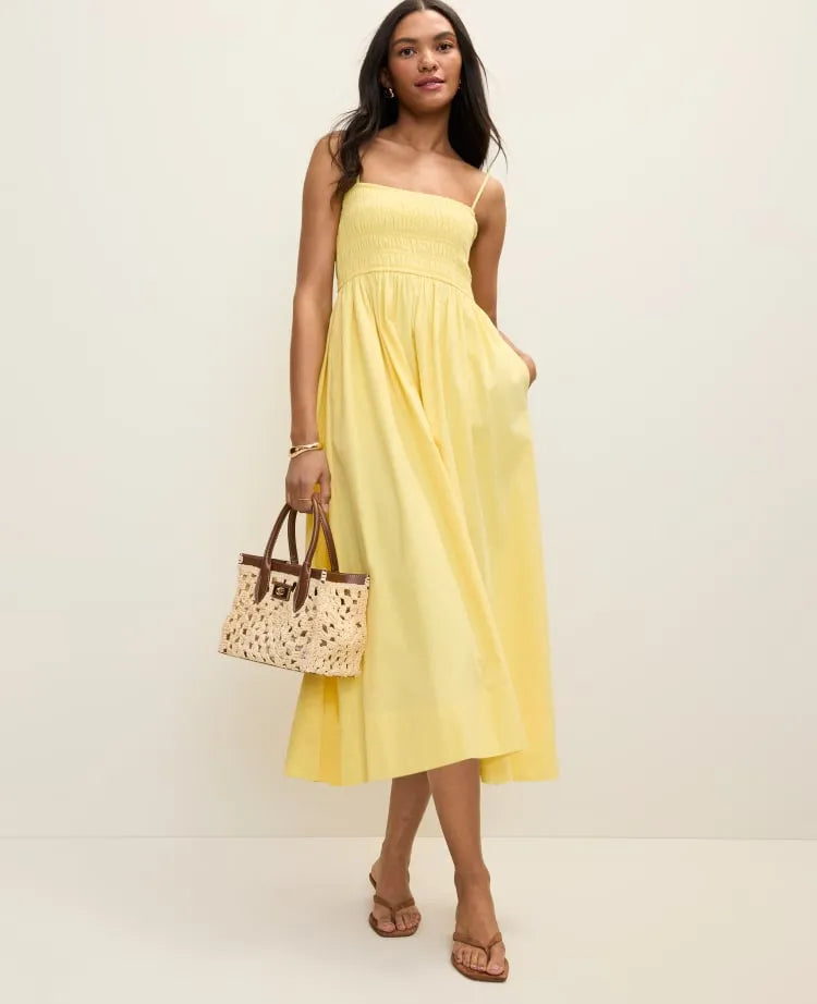 Weekend Smocked Midi Dress