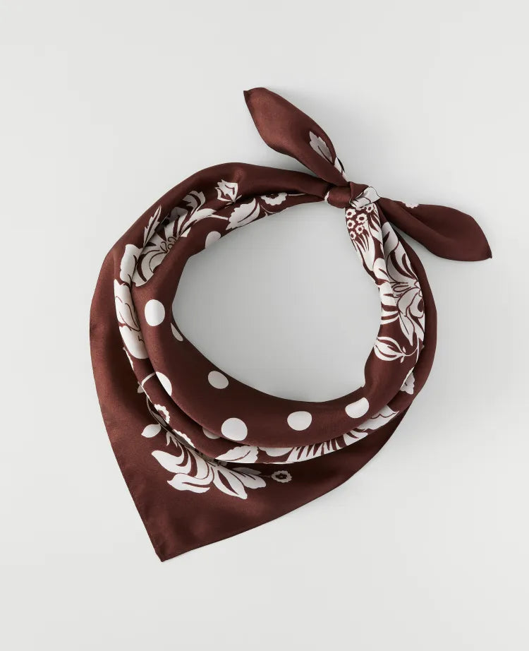 Polka Dot Silk Scarf