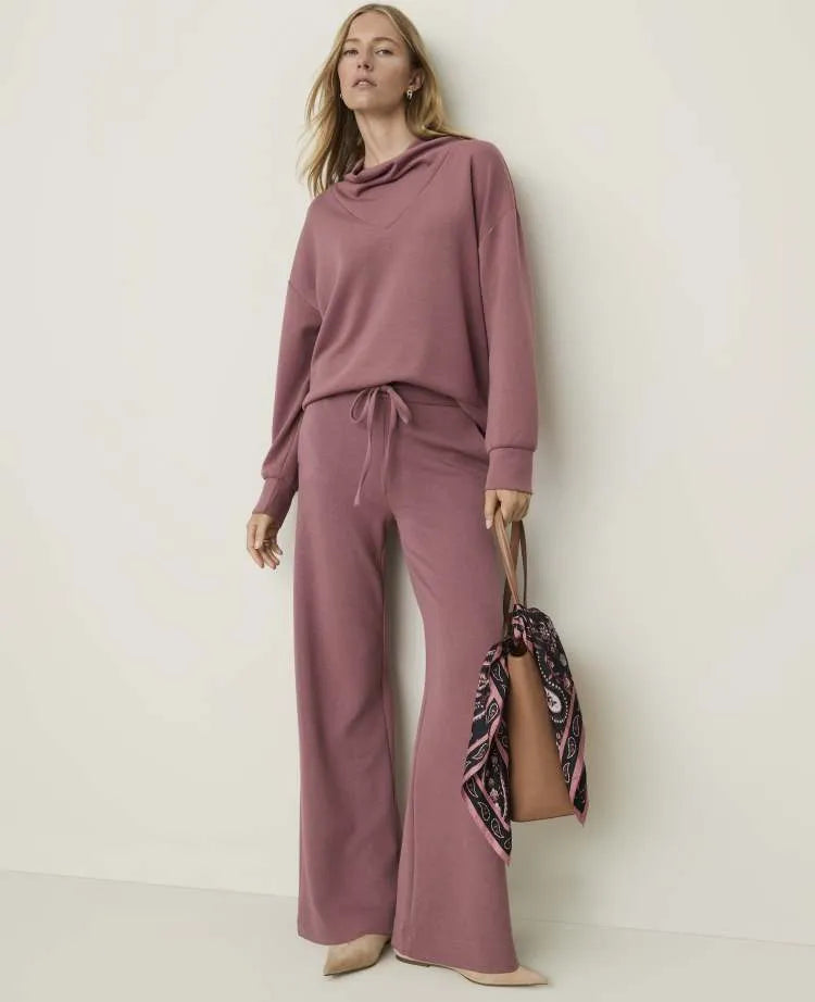 Petite Weekend Easy Wide-Leg Pant in CloudPlush