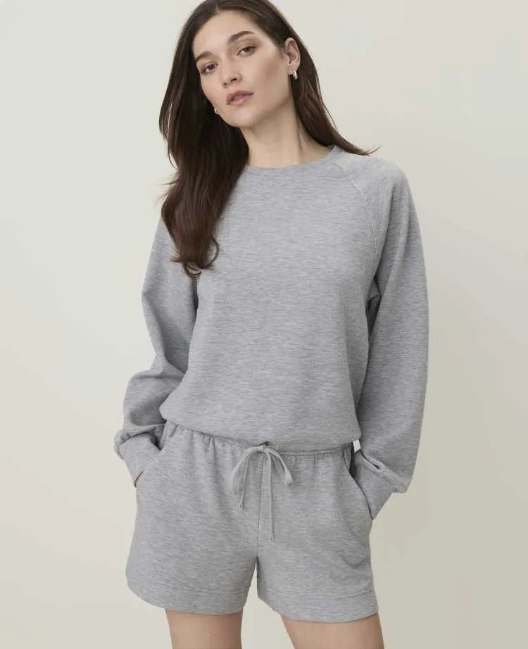 Petite Drawstring Crew Neck Sweatshirt in CloudPlush