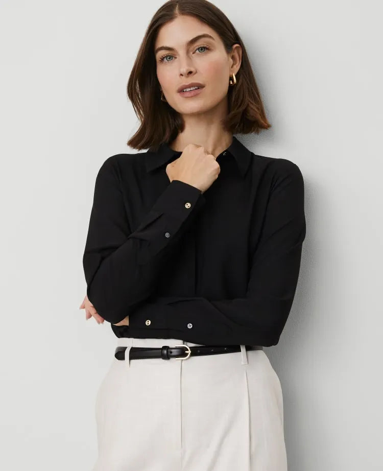 Petite Modern Shirt in Satin