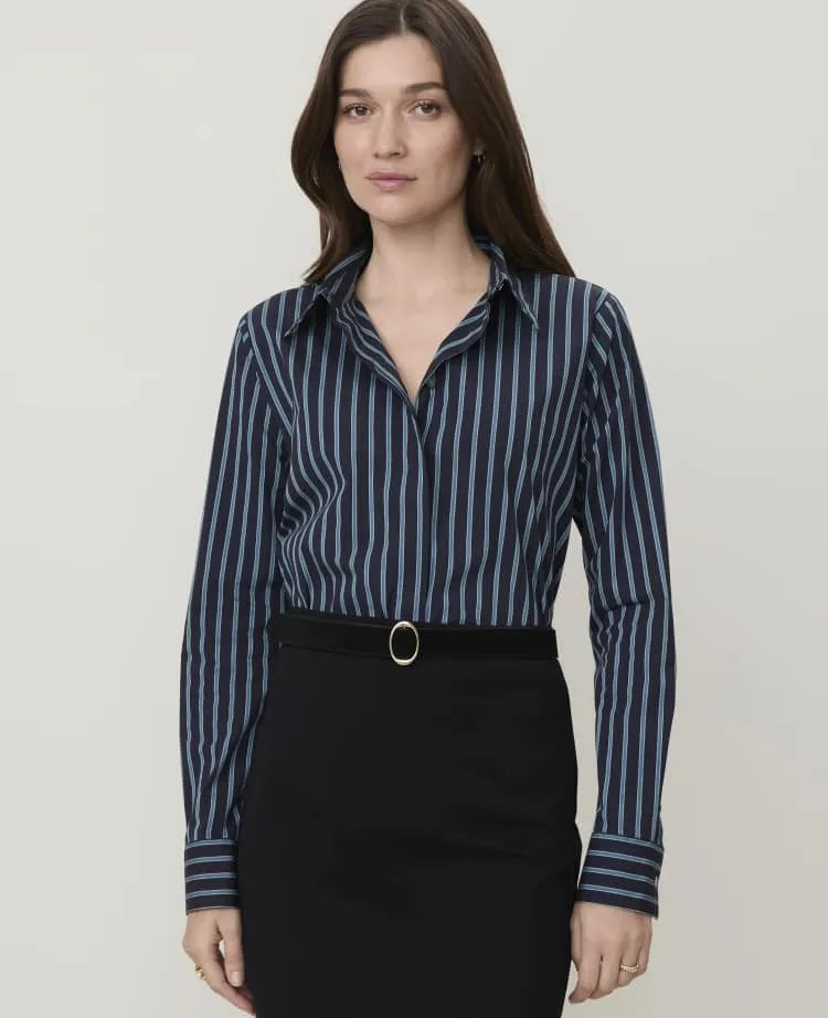 Striped Essential Shirt in Poplin