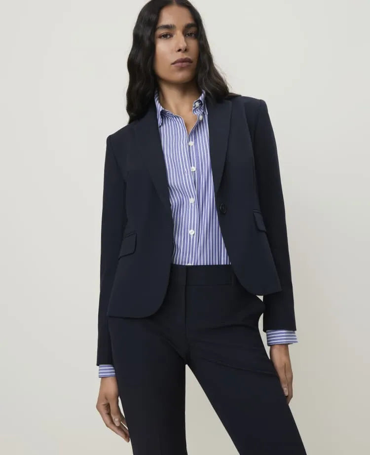 The Tall Notched Single Button Blazer in Seasonless Stretch