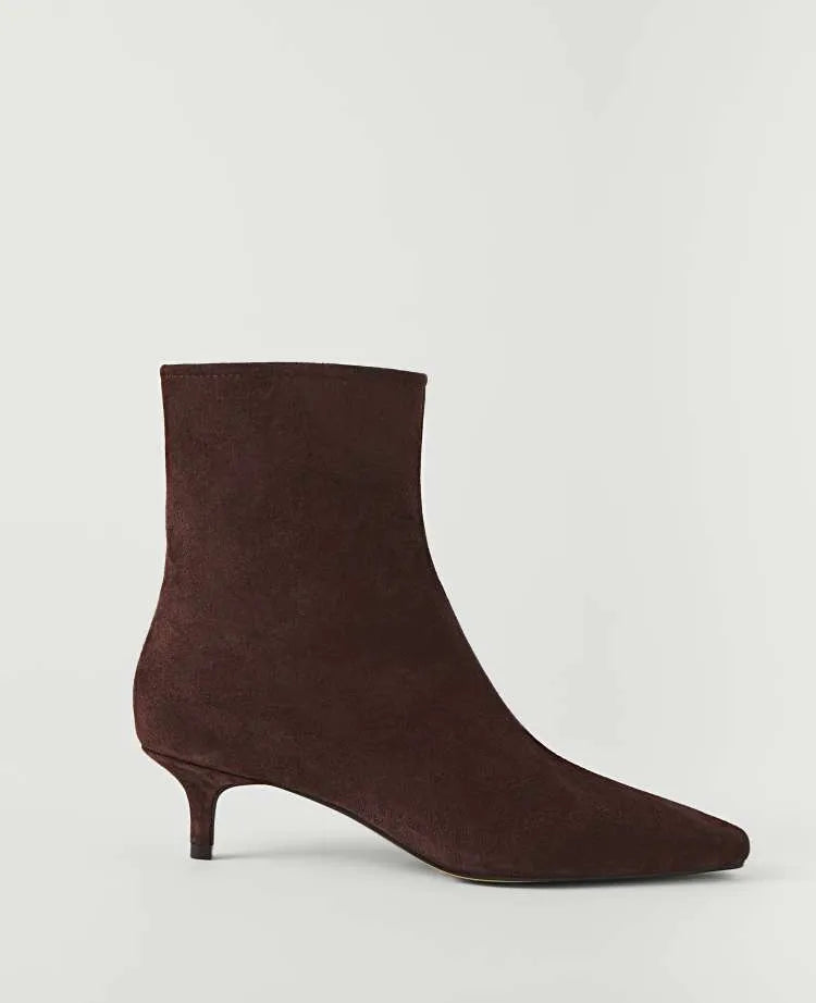 Suede Skinny Heel Bootie