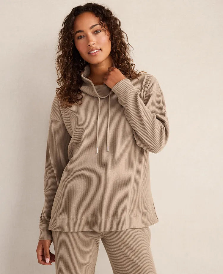 Haven Well Within Ottoman Rib Cowl Neck Top