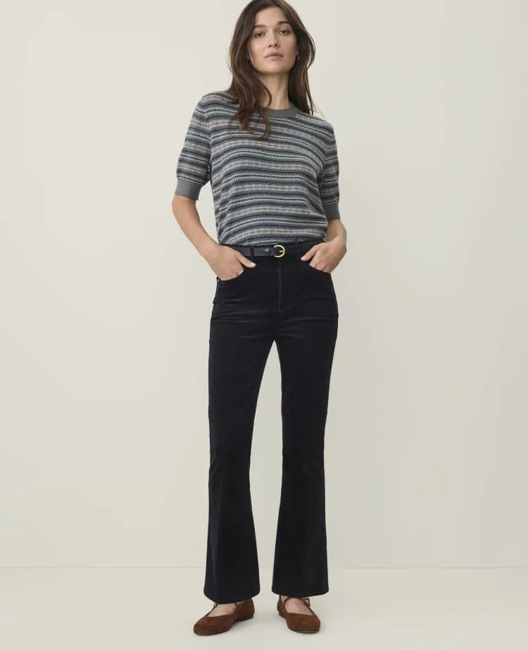 Weekend Cropped Boot Pant in Corduroy