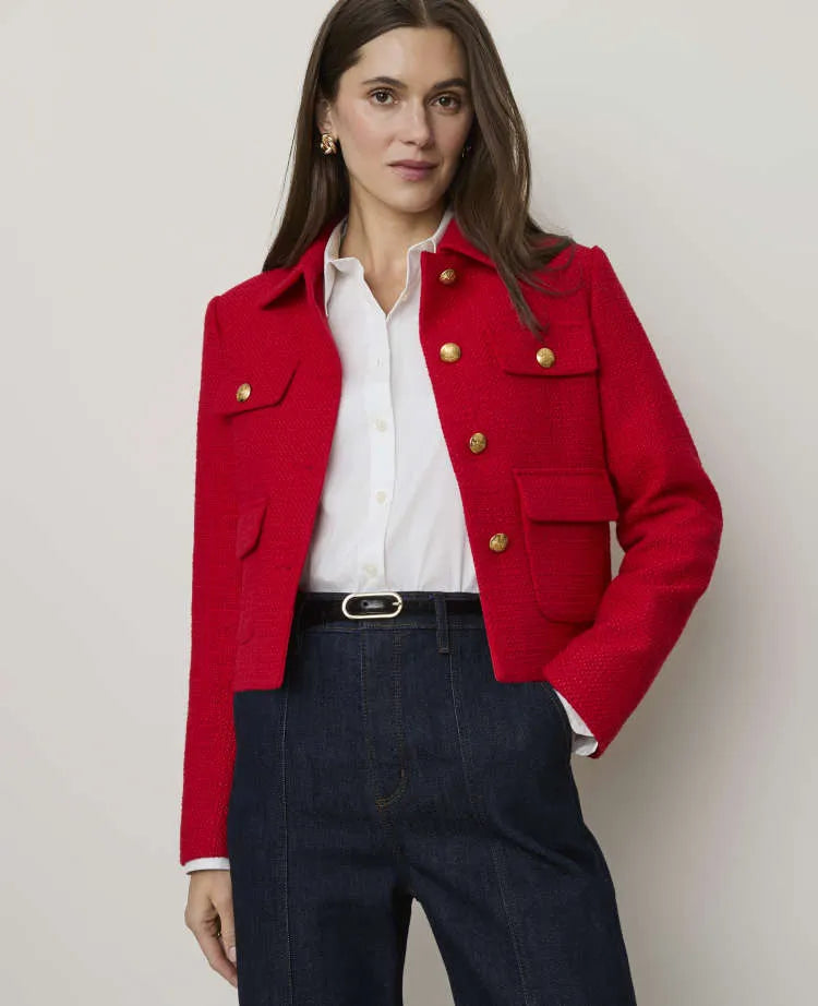 Collared Jacket in Tweed