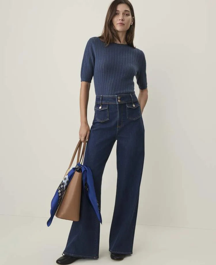 Weekend Pointelle Trim Sweater