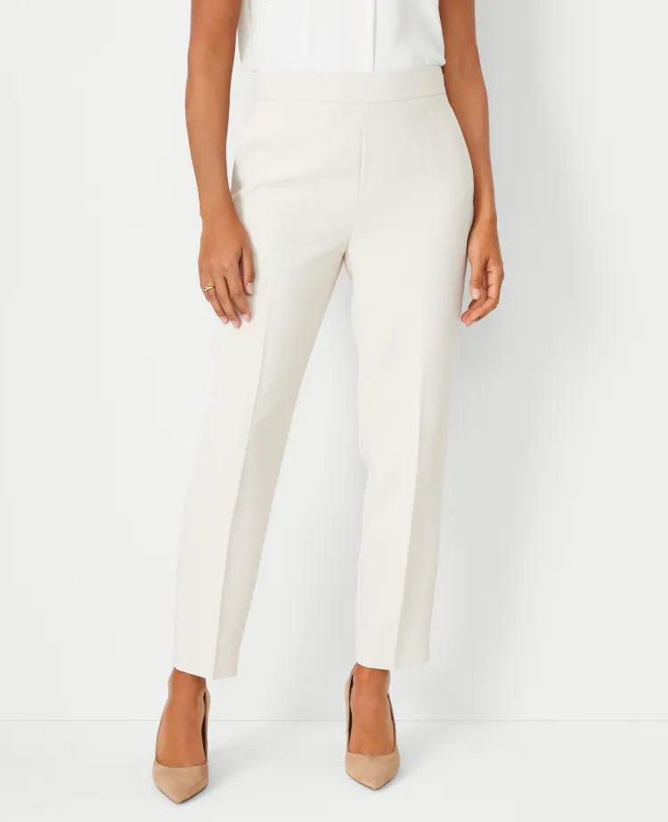 The Side Zip Ankle Pant in Fluid Crepe