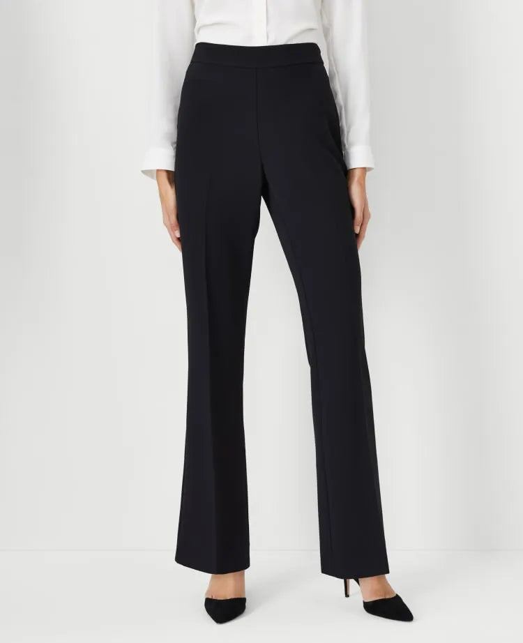 The Petite Side Zip Trouser in Fluid Crepe — Curvy Fit
