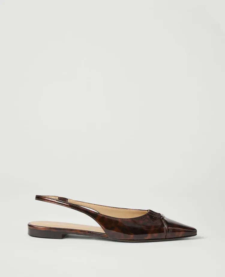 Hardware Cutout Slingback Flat